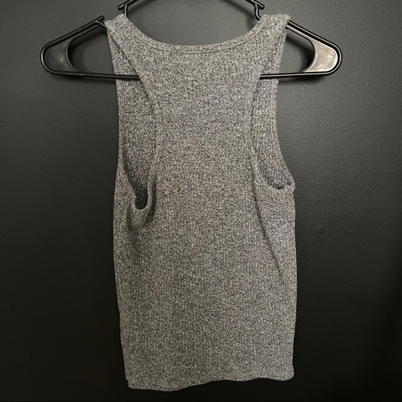 Gray Ribbed Tank Top - Picture 2 of 3